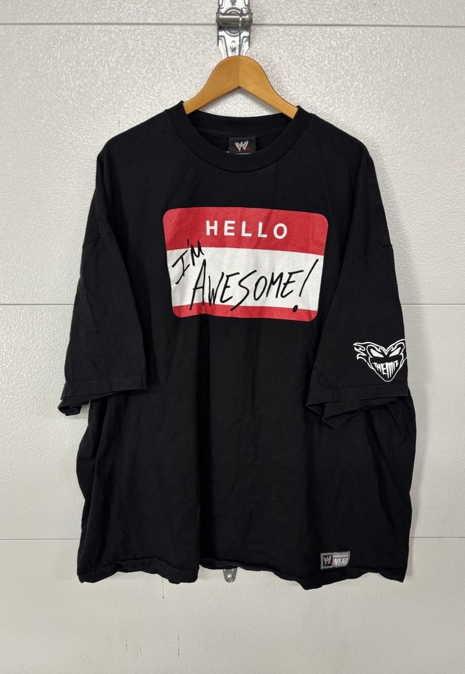Vtg WWE The Miz “Hello I'm Awesome” Black T-Shirt 5XL Wrestling Authentic WWE